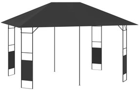 Záhradný altánok 4x3 m antracitový 160 g/m²