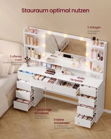 Toaletný stolík so zrkadlom a LED osvetlením RDT341WB01
