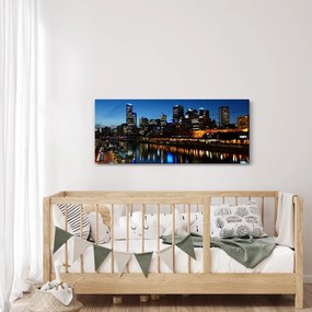 Obraz noci v Melbourne (120x50 cm)