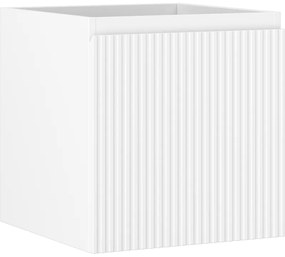 Mexen Rivel, kúpeľňová skrinka 45 cm, 1 zásuvka, drážkovaná, biela matná, 91A20-04547-1-BF01