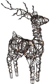 Hnedá stojacia vianočná svetelná dekorácia na baterky Vixen – Star Trading