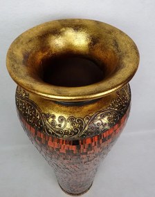 Váza oranžová RONA , 80 cm, keramika, ručná práca