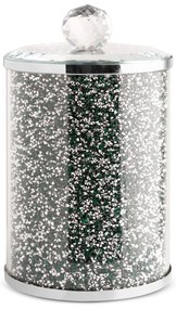 NÁDOBA S KRIŠTÁLIKMI 10X10X17 CM ZELENÁ