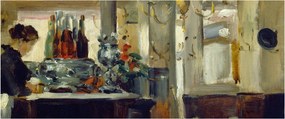 Obraz - Style of Edouard Manet, Bon Bock Cafe, reprodukcia (120x50 cm)