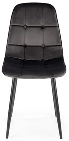 Jedálenská stolička KINDREL, 1 ks, čierna