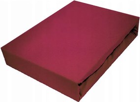 ECOMATRACE Úpletové prestieradlo Jersey bordová Rozmery 120x200