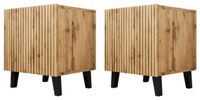 SADA 2x Nočný stolík VAMOS 52x45 cm dub wotan