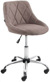 Design-Shop Pracovná stolička Lazio - látka - Sivo hnedá (Taupe)
