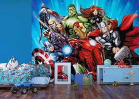 Detská fototapeta MARVEL - Hrdinovia Avengers - 360x270 cm
