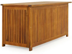 Casaria Drevený úložný box ACACIA, 117x50x59cm, prírodná hnedá