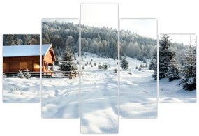Obraz - Horská chata (150x105 cm)