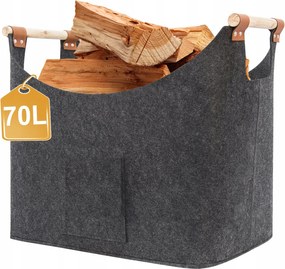 Filcový kôš na drevo XXL na krbové drevo, 70 l, 55 x 40 cm