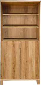 Vysoká knižnica s dvierkami a policami, 95x43x200 cm
