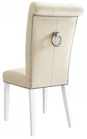 Čalúnená jedálenská stolička Piewik, Dostupné poťahy: Magic Velvet 2209, Farby nožičiek: čierna