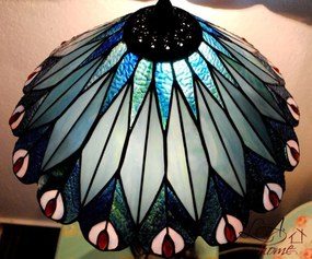 Stolní lampa Tiffany Peacock