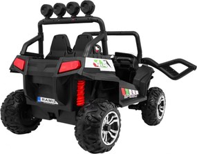 Ramiz Grand Buggy Strong Lift pre deti biely + pohon 4x4 + diaľkové ovládanie + nosič batožiny + rádio MP3 + LED