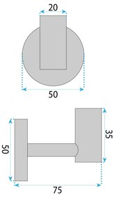 Rea Galo, 1-háčik na uterák, 5705 Galo, zlatá matná, REA-88032