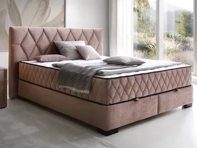 Posteľ Reve 180x200 cm, tmavo ružová látka%