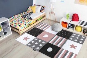 Koberec PETIT TEENY SRDCE HVIEZDY ružový