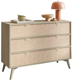 KOMODA FONDY JEDLIČKA SCANDI + EUKALYPTUS ŠUPLÍKY 106 cm