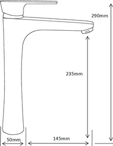 Mexen Axel - VYSOKÁ BATERIA UMYVADLOVÁ, Chrómová, 73810-00
