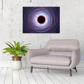 Sklenený obraz abstrakcie kruhu (70x50 cm)