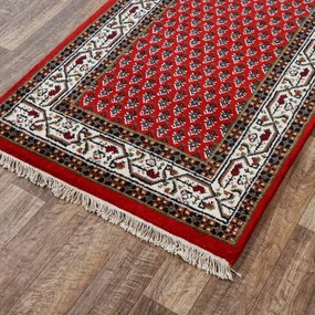 Asra, Kusový ručne tkaný koberec Mir red, 90x160, červená, obývacia izba