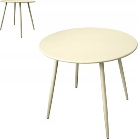 Dekorstudio Kávový stolík DOMO krémový- 80 cm