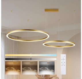 Brilagi - LED stmievateľný luster na lanku PORTOFINO LED/98W/230V zlatý +DO