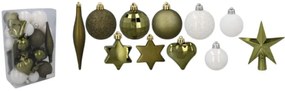 Vianočné gule 35ks Olive