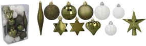 Vianočné gule 35ks Olive