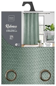 Zelený záves z mikroflanelu 140x240 cm Flanela – douceur d'intérieur