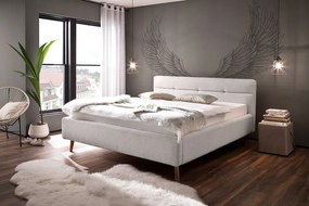 Čalúnená posteľ anika s úložným priestorom 160 x 200 svetlosivá MUZZA