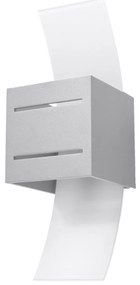 Nástenné svietidlo Loreto, 1x sklenené/sivé kovové tienidlo