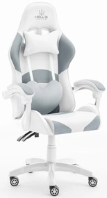 Kancelárska - herná stolička Rainbow bielo-šedá