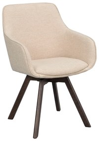 Béžové čalúnené jedálenské kreslá v súprave 2 ks Alison – Rowico