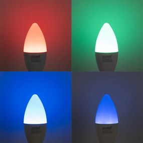 Sada 5 inteligentných LED žiaroviek E14 C37 Opal RGBW 4.9W 470 lm 2700-6500K