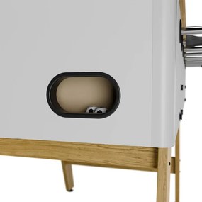 InternetovaZahrada Stolný futbal 142x76x88 cm - prírodný/biely