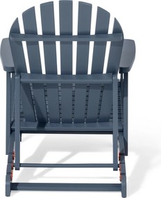 Adirondack relaxačné kreslo s vyťahovacou opierkou nôh, modré