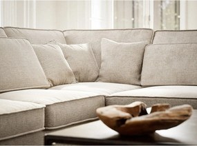 Krémovobiela ženilková rohová pohovka (pravý roh/do L) Kirou – Maison de Rêve