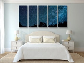 5-dielny obraz mliečna dráha medzi hviezdami - 200x100