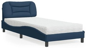 Posteľ s matracom modrá 90x200 cm látka 3208512
