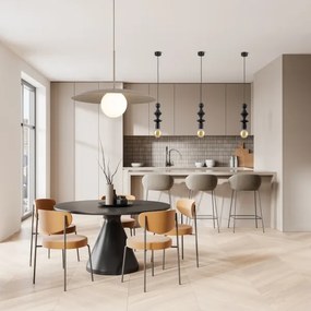 Luster na lanku SLATE 1xE27/15W/230V pr. 65 cm béžová