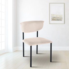 Stolička pre návštevy Gambell zamat - krémová