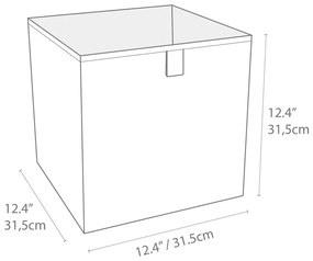Sivý úložný box Bigso Box of Sweden Cube