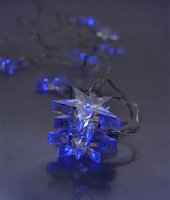 LED vianočná reťaz - Hviezdy - 10 LED - modré svetlo
