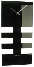 Bold Stripes kyvadlové nástenné hodiny Nextime 38x19cm