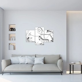 Obraz - Akvarelová džungľa (90x60 cm)