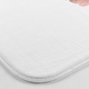 Biela/ružová WC kúpeľňová predložka 45x45 cm Jayana – douceur d'intérieur