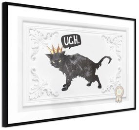 Artgeist Plagát - Cat in Crown [Poster] Veľkosť: 60x40, Verzia: Čierny rám